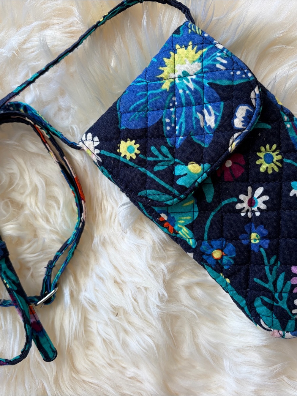 Vera Bradley Moonlight Garden Quilted Wristlet Crossbody